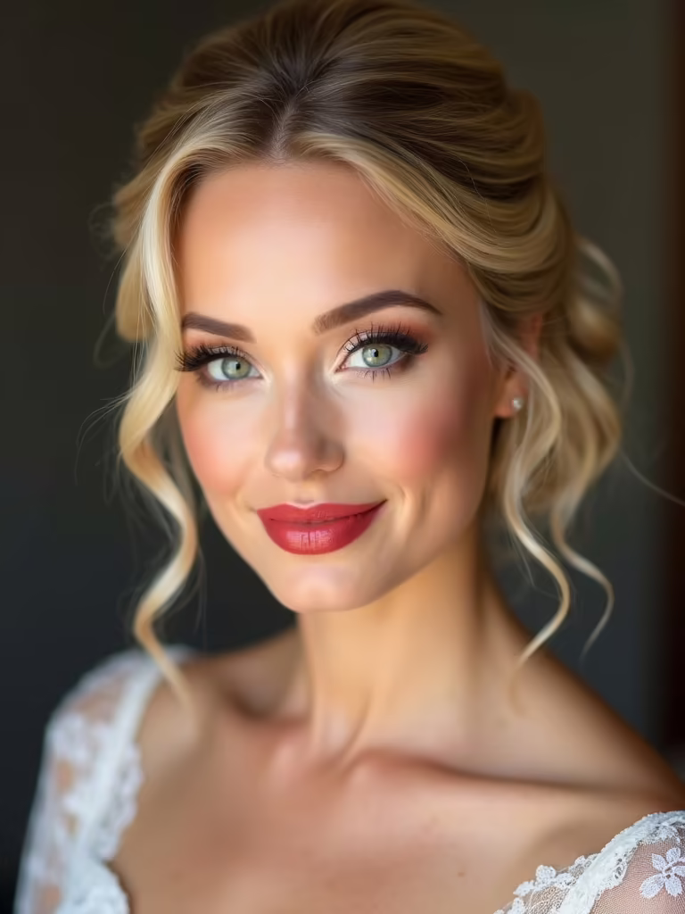 elegant updos soft glow makeup