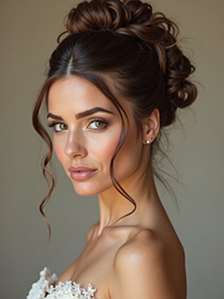 elevated bridal bun elegance
