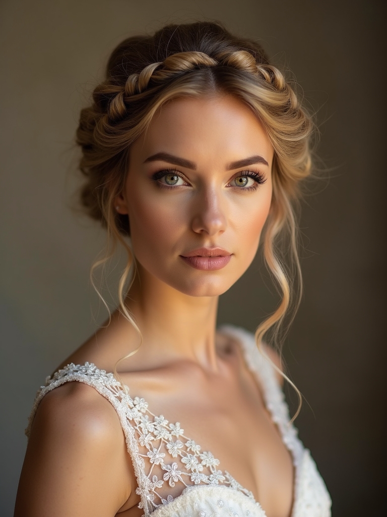 ethereal braided crown elegance