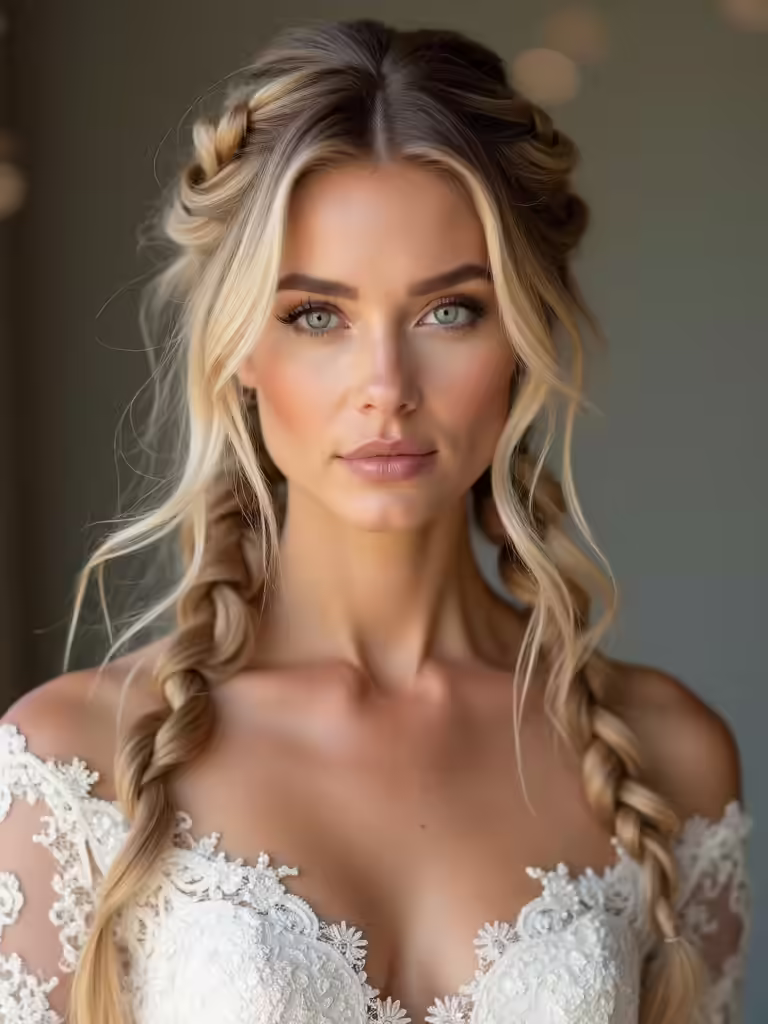 ethereal cascading braid elegance