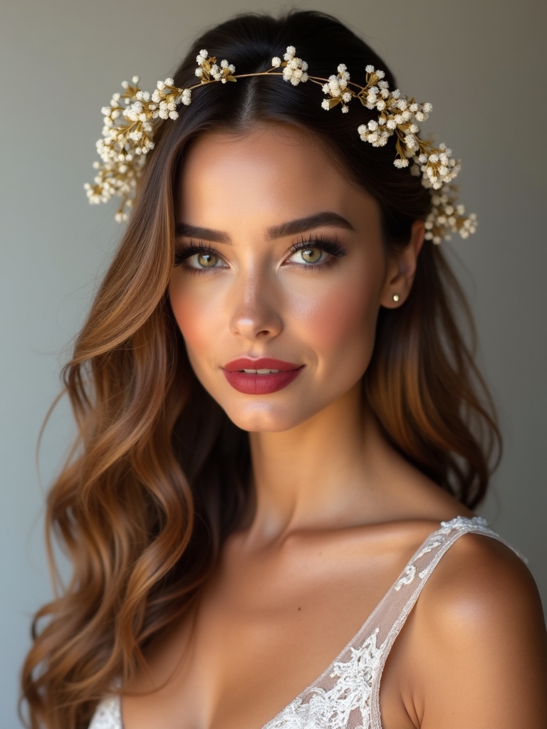 fairy tale floral half up twists
