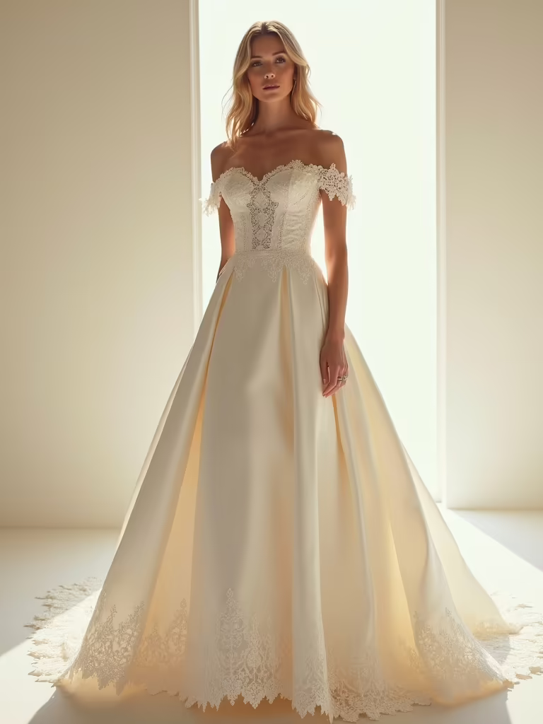 fairy tale off the shoulder elegance