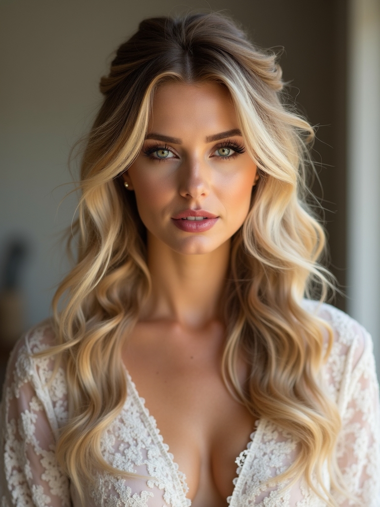 feathered waves with highlights