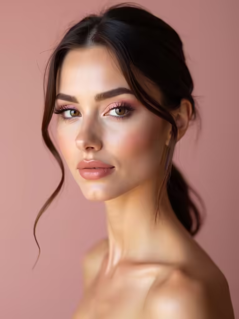 feminine pink wedding makeup