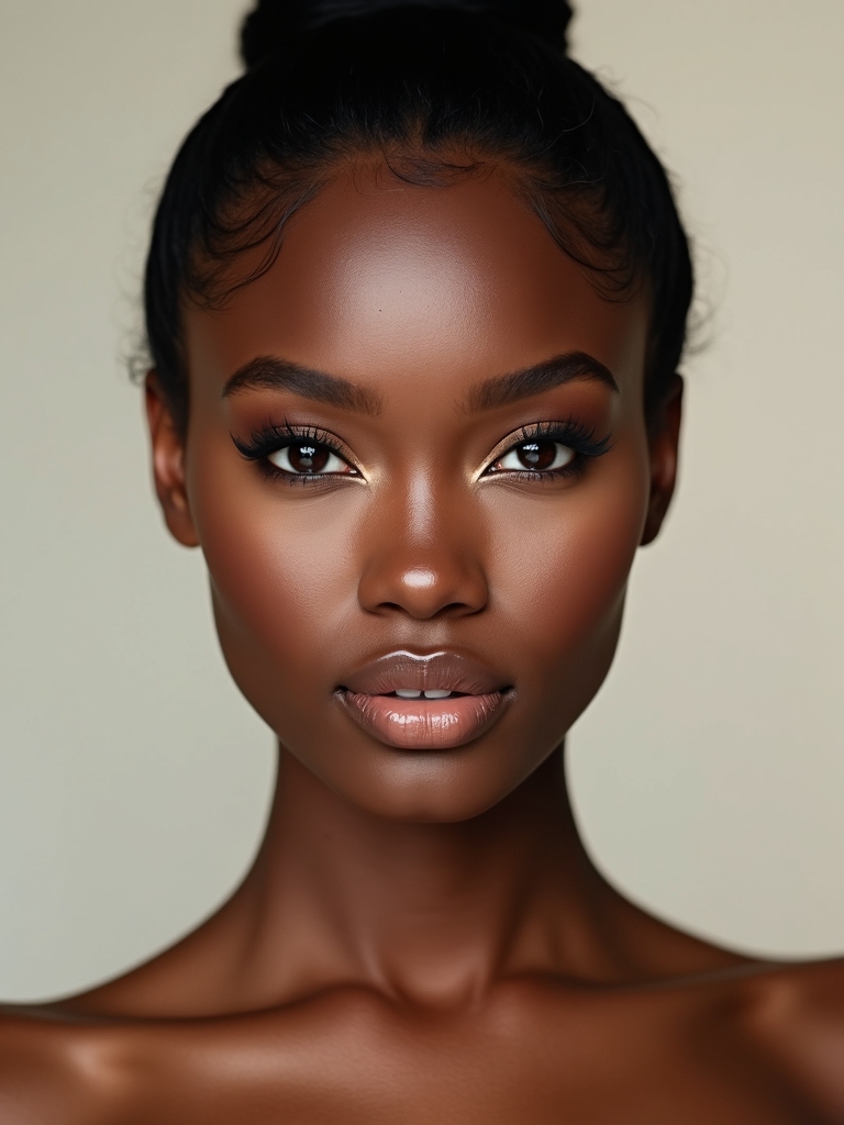 flawless dark skin bridal makeup