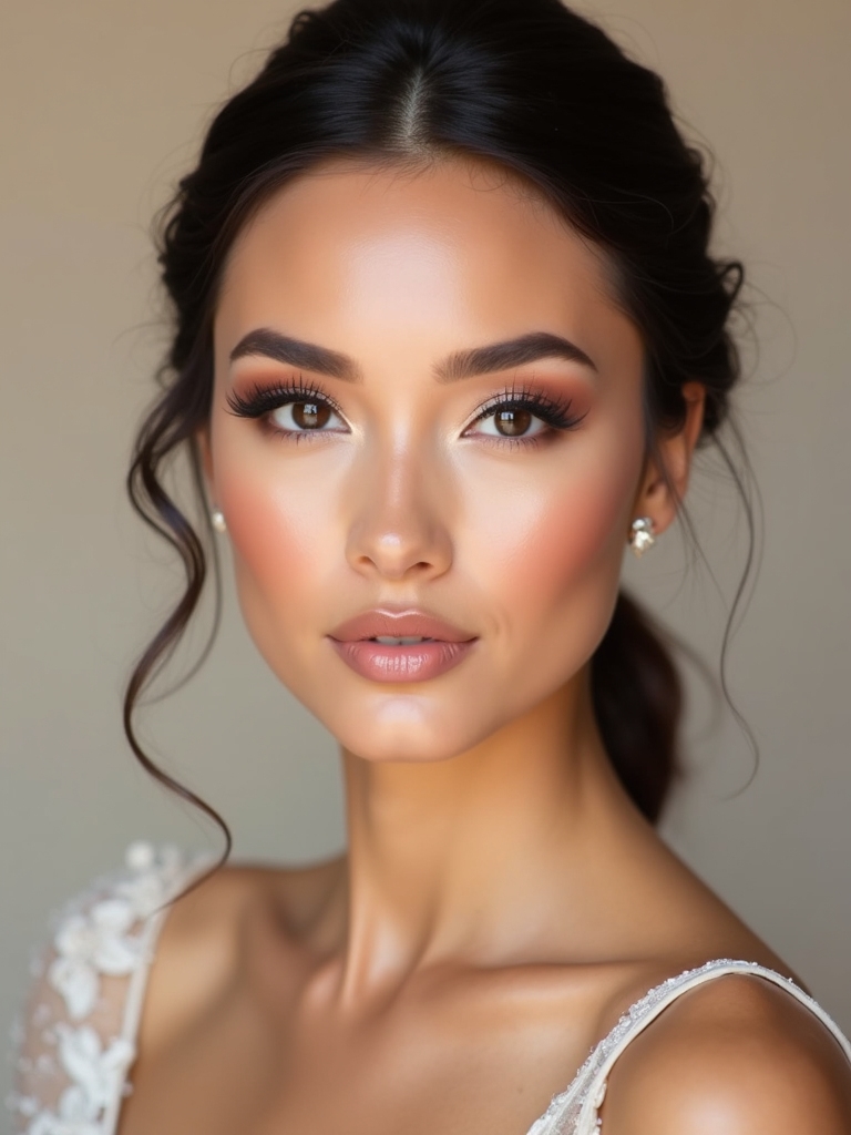 flawless understated bridal lips
