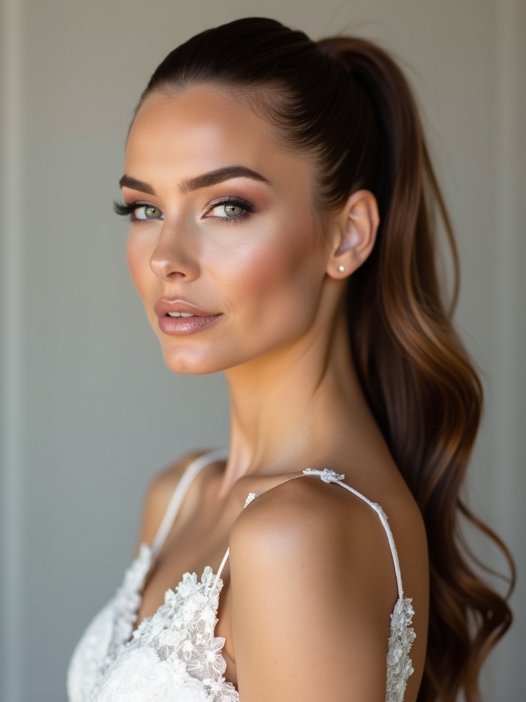 flawless wedding ponytail prep