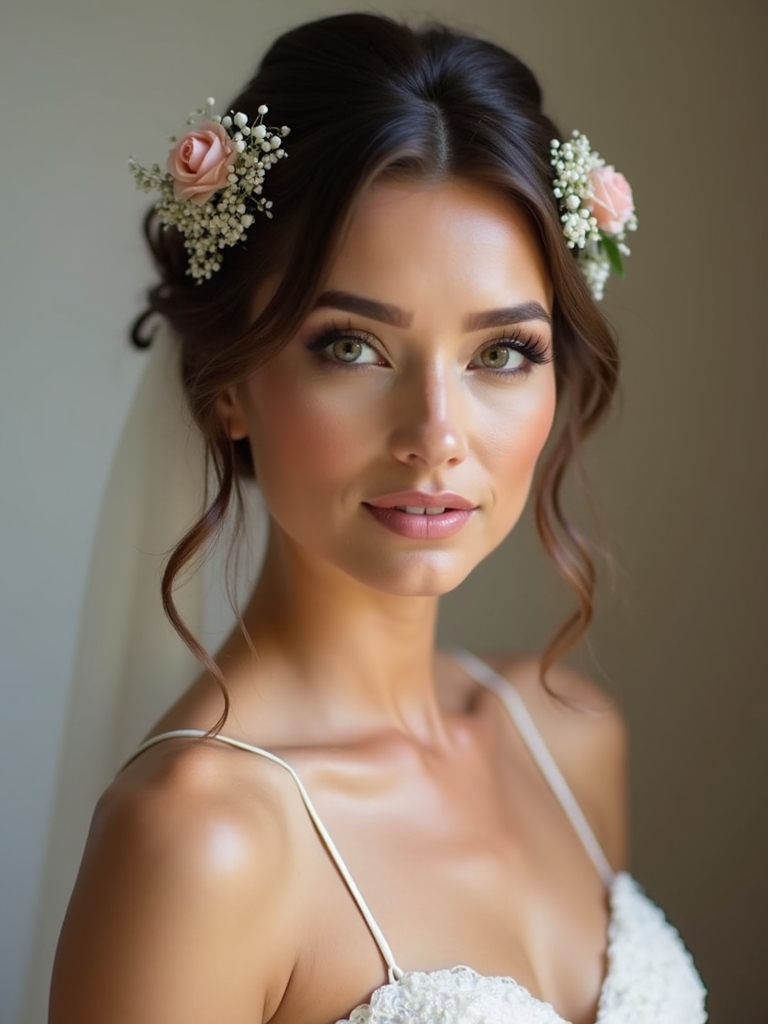 floral accents for half up hairstyles