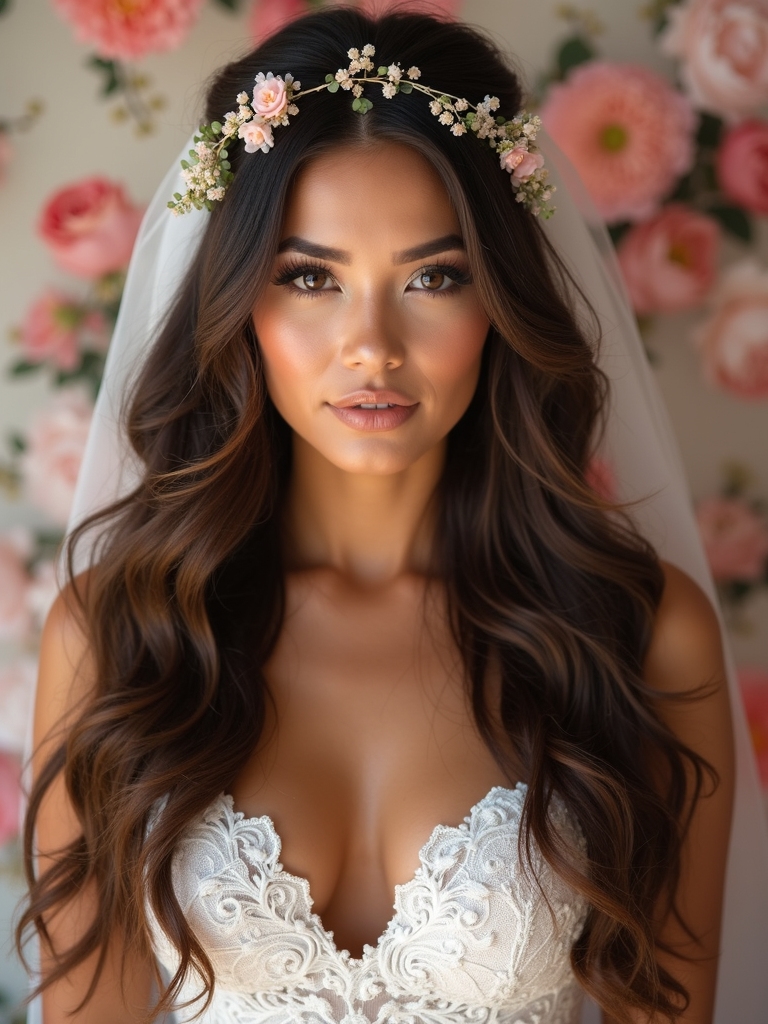 floral hair accessory styling
