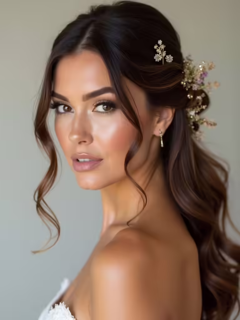 floral pins and sparkle