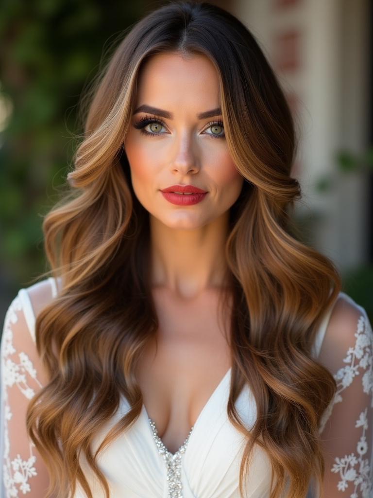 flowing waves for bridesmaids