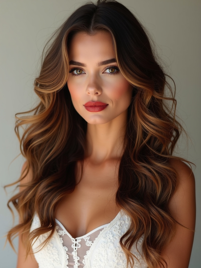 free flowing engagement hairstyles