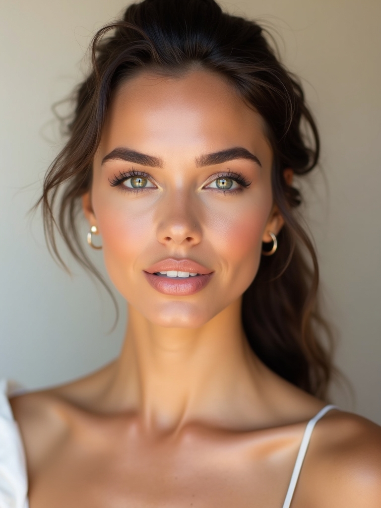 fresh faced bridal beauty