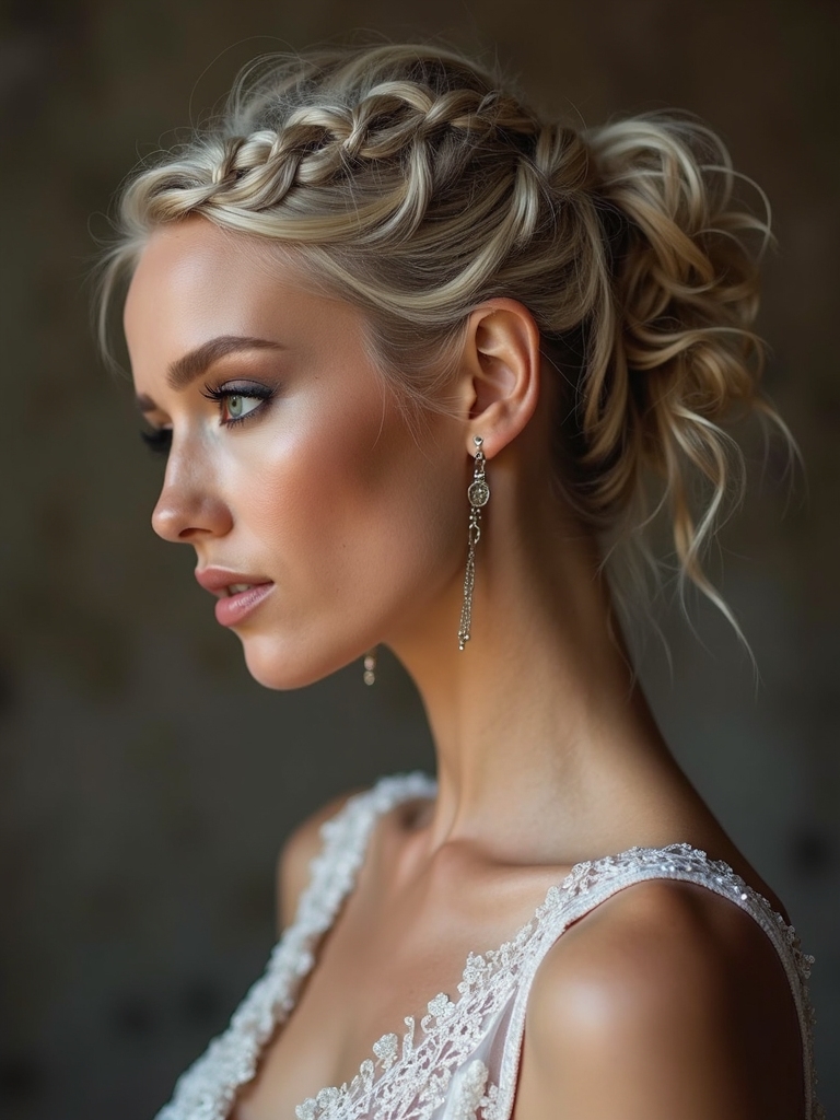 futuristic chrome braid glamour