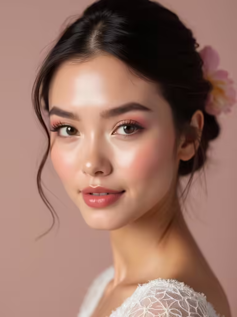 gentle rose tones enhance beauty