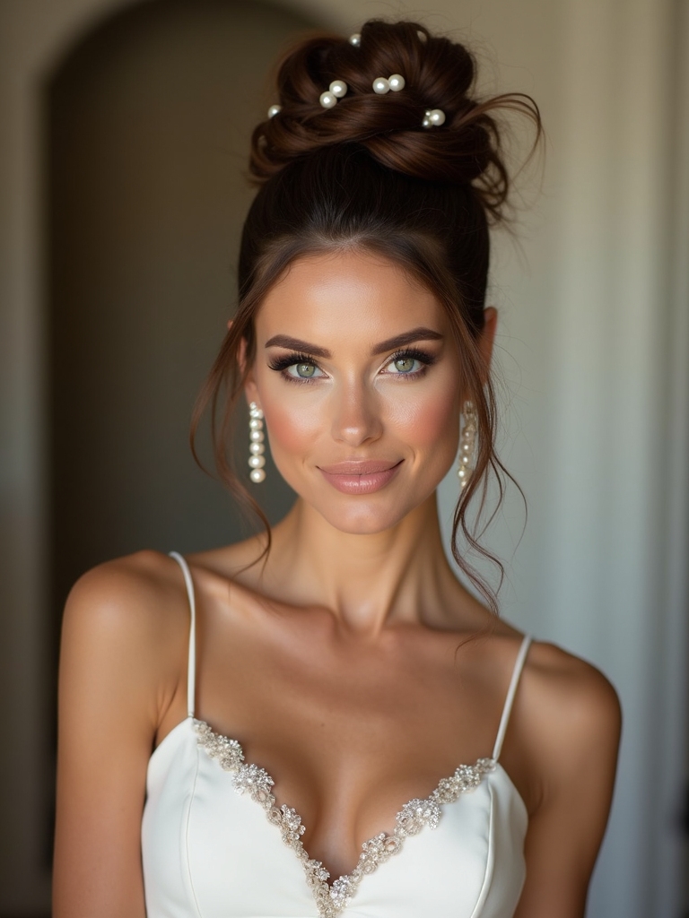 glamorous bridal bun embellishments