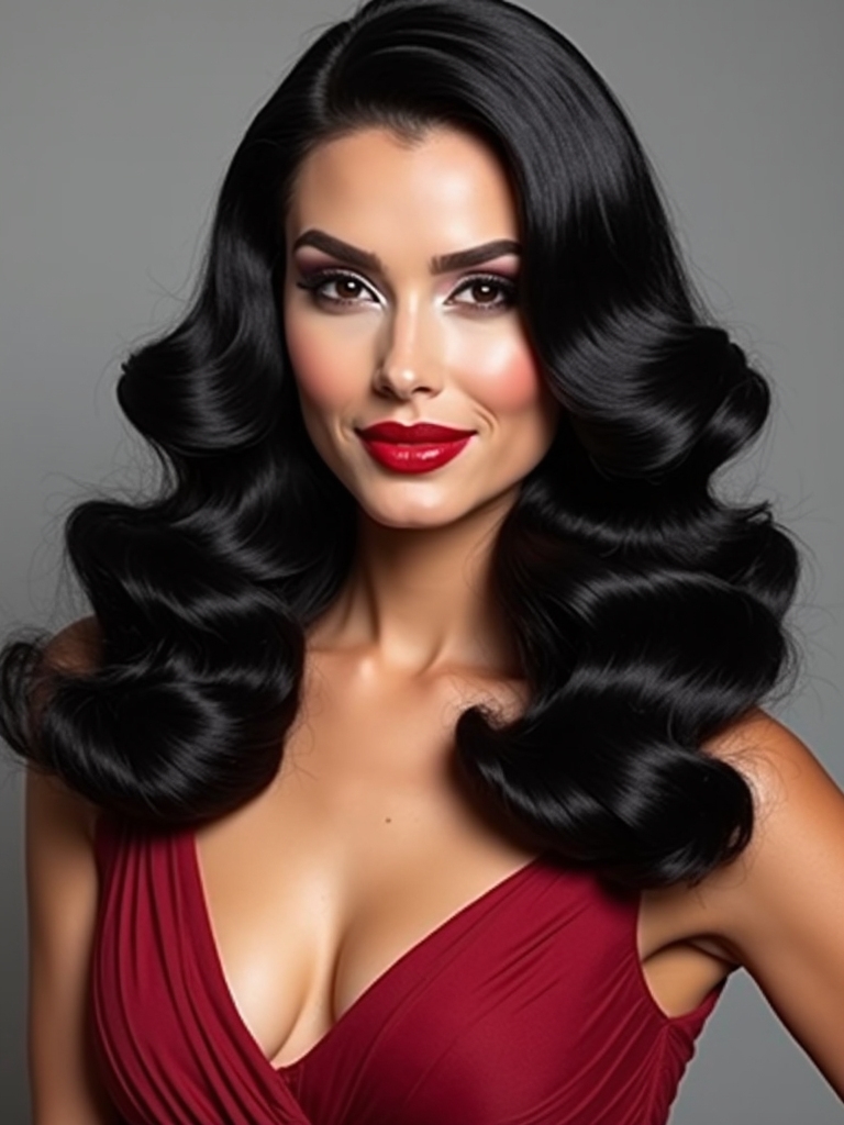 glamorous hollywood wave technique
