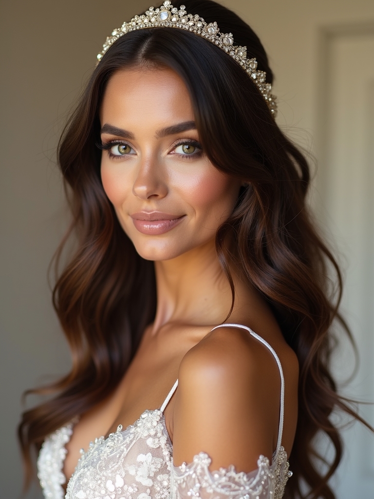 glamorous jeweled wedding crowns