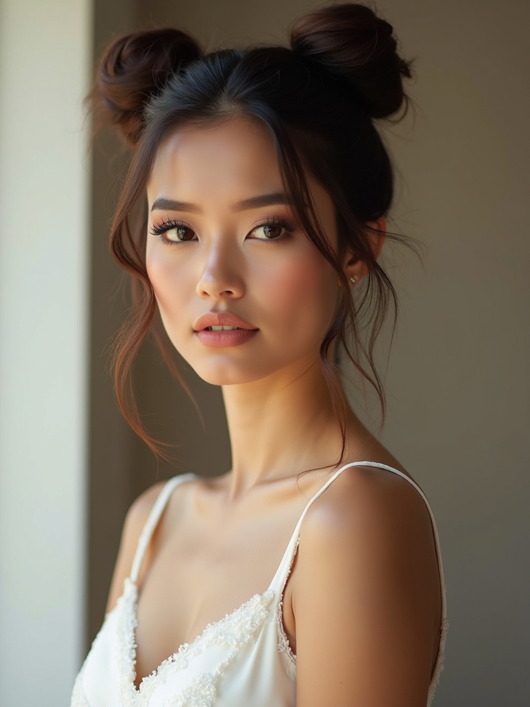 glamorous playful wedding hairstyle