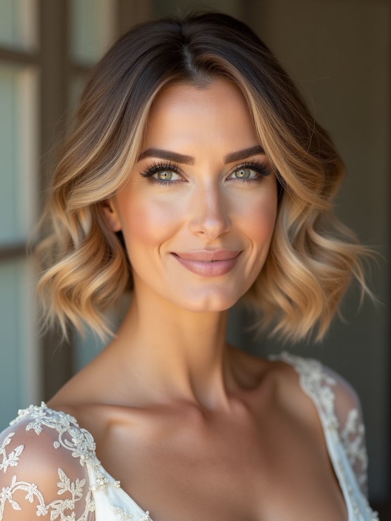 glamorous waves for short hair