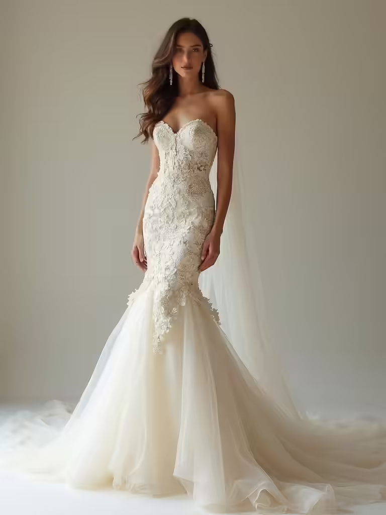 glamorous wedding dress selection