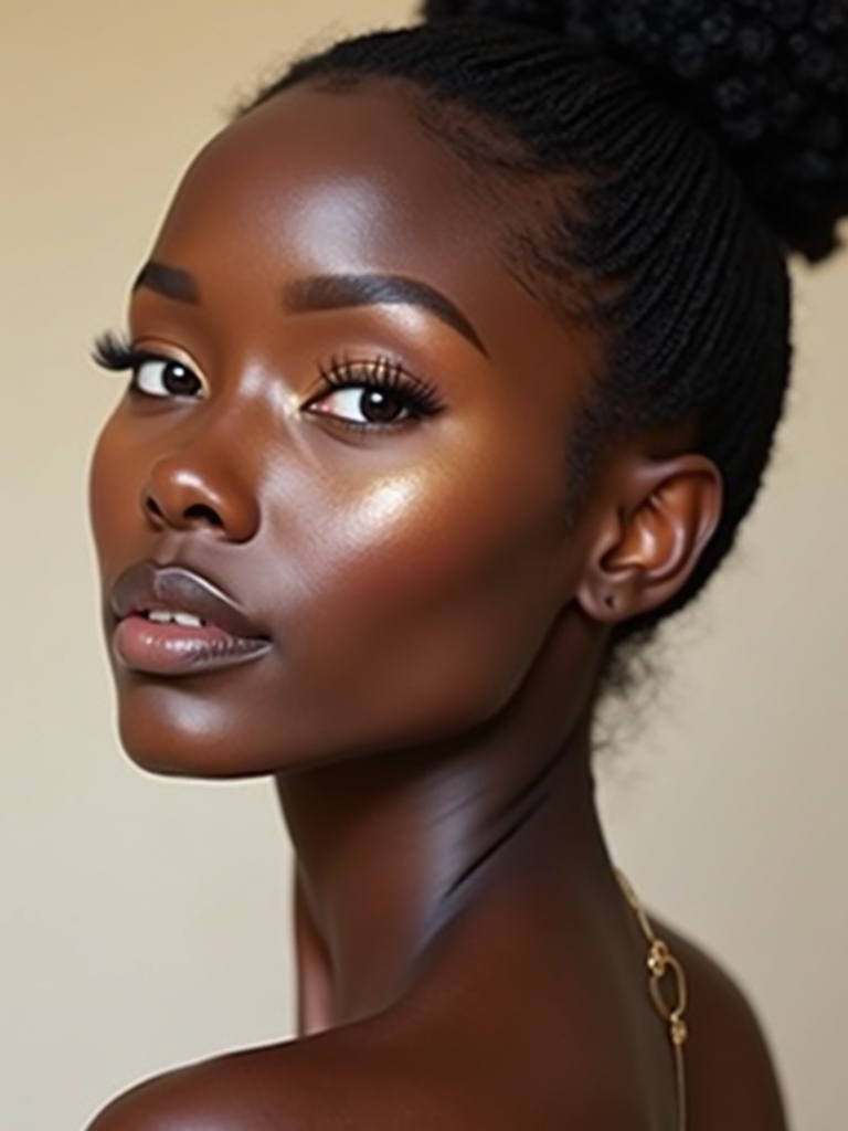golden bronze eyeshadow application