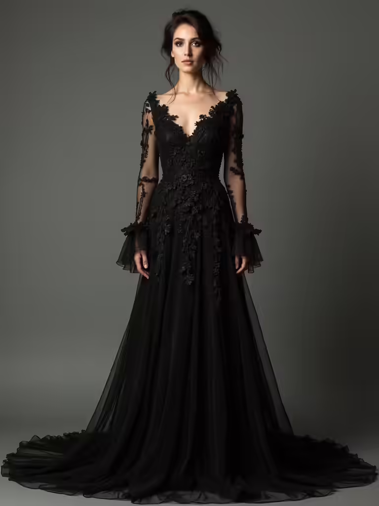 gothic elegance in black