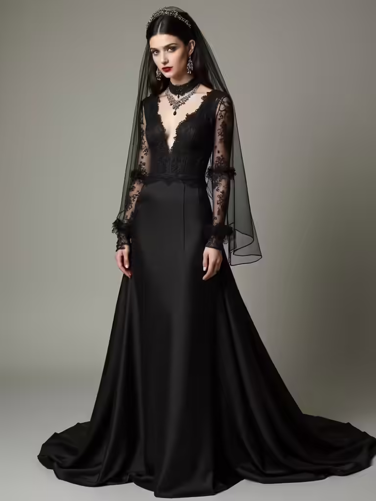 gothic elegance with vintage accessories