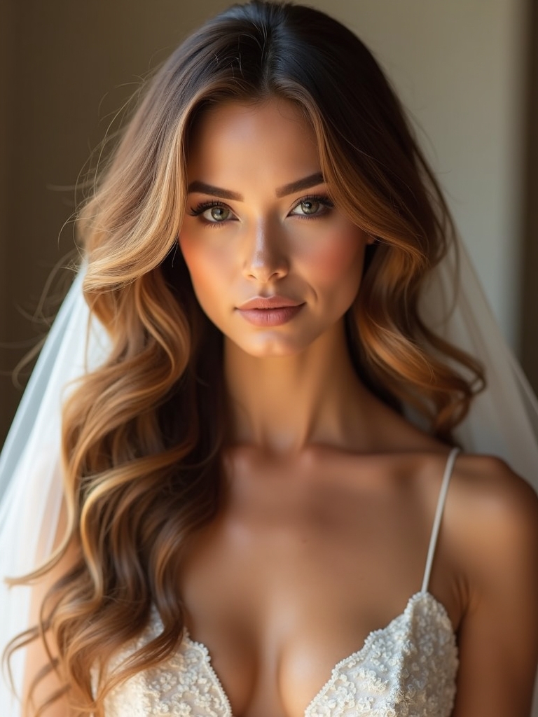 graceful timeless bridal waves