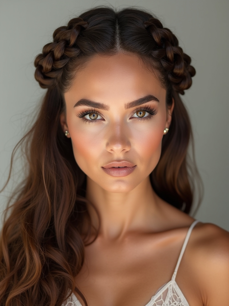 half up braided hairstyle techniques