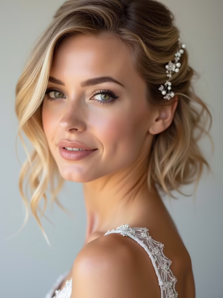 half up bridal elegance