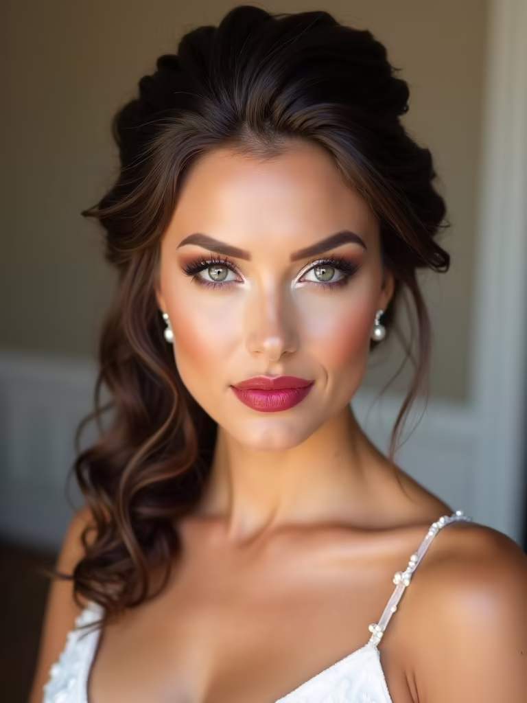 half up bridal hairstyle elegance