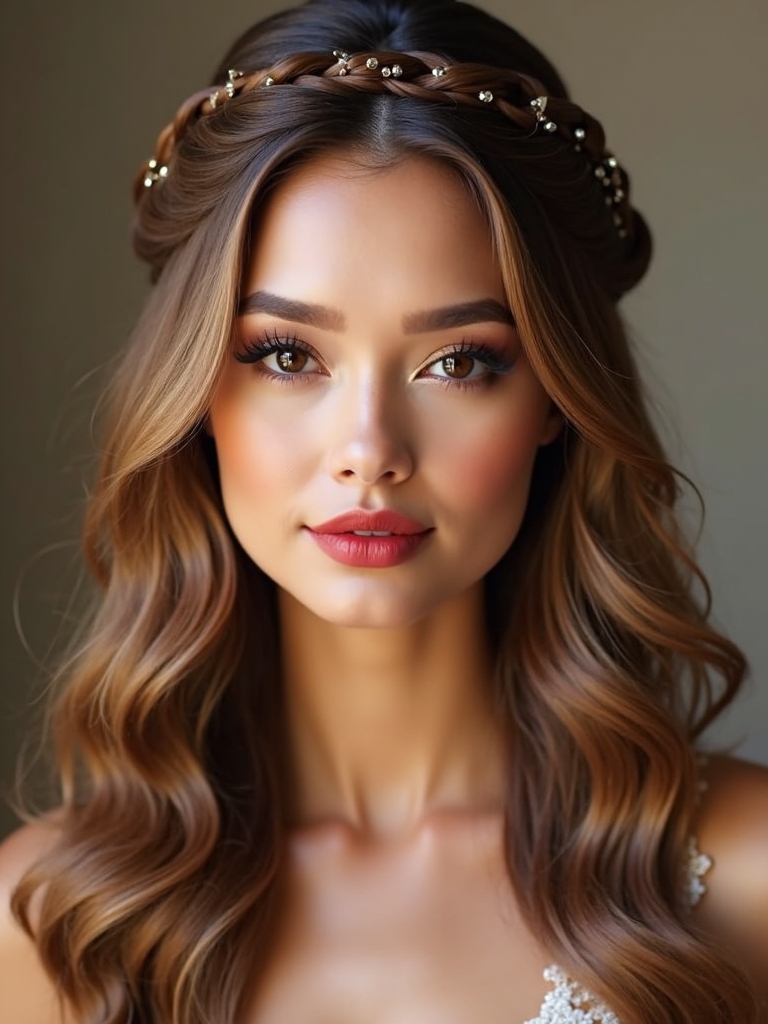 half up halo braid