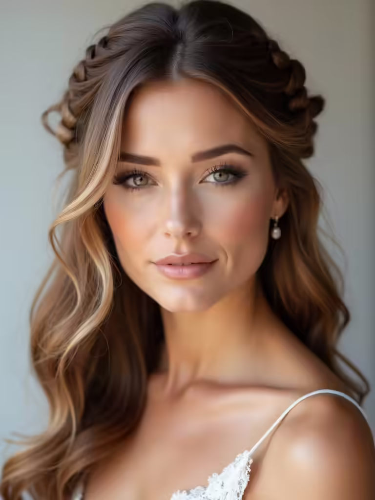 half up rope braid style