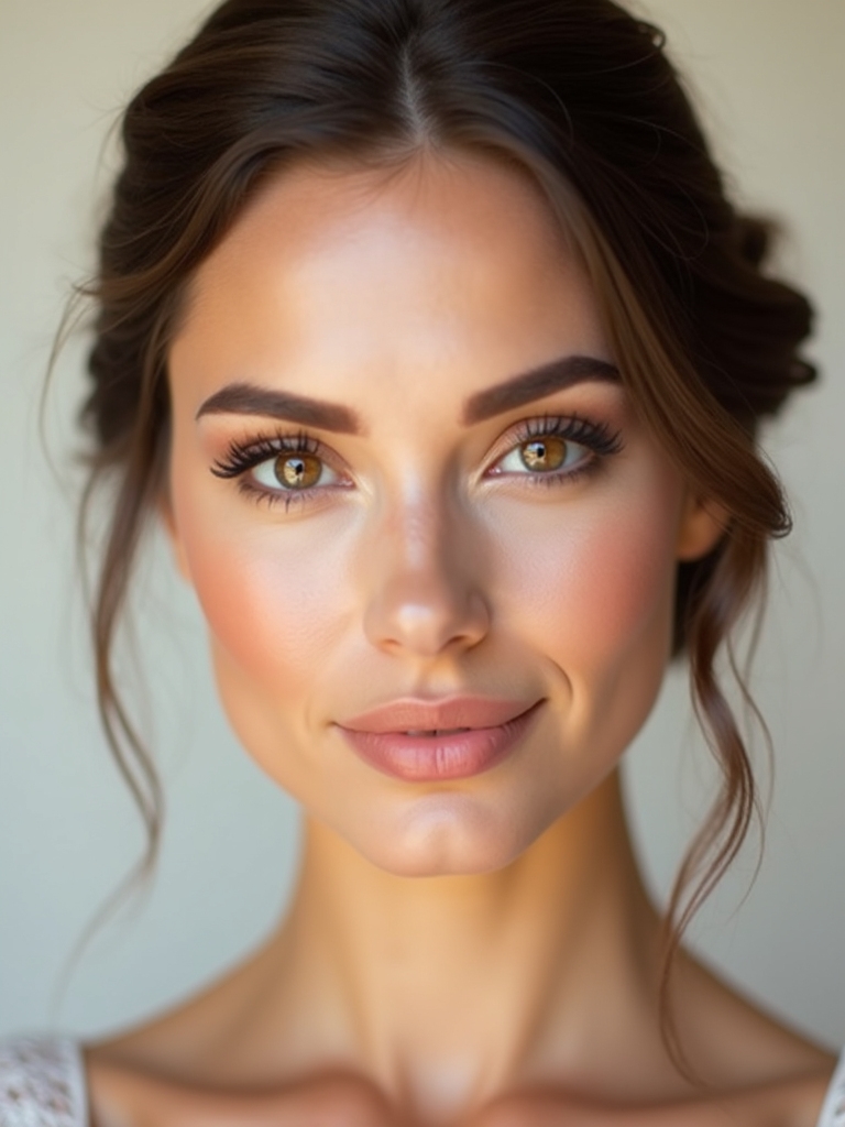 hazel eyes radiate warmth