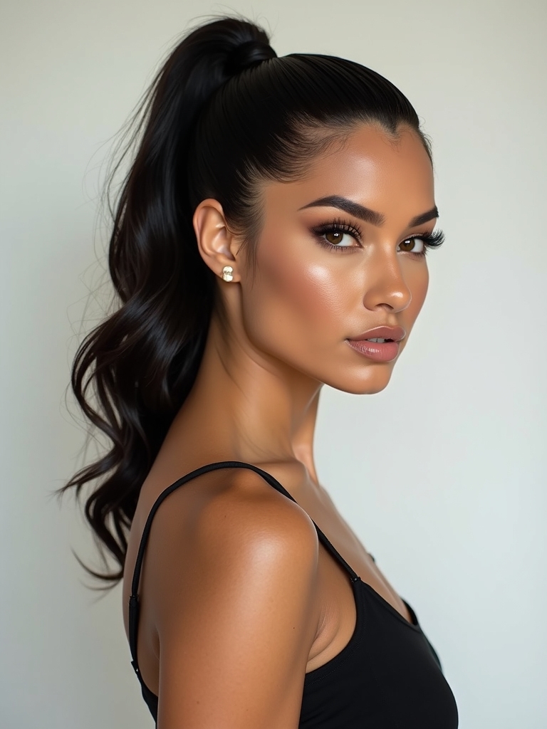 lifted ponytails for elegance