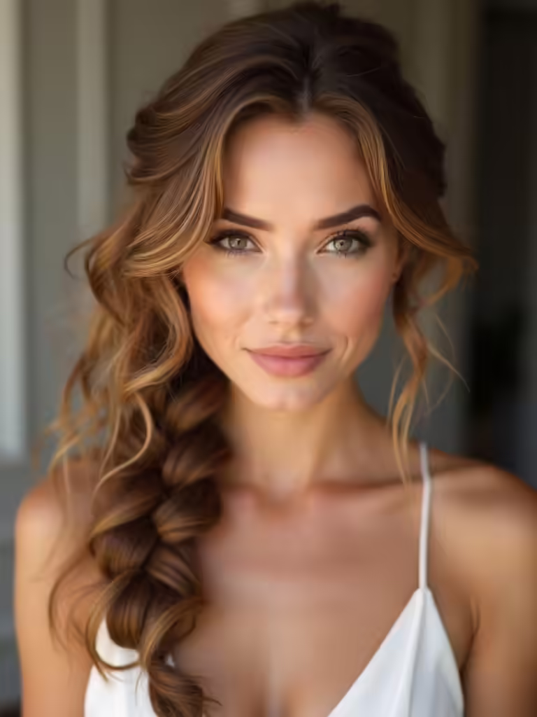 loose side braid elegance