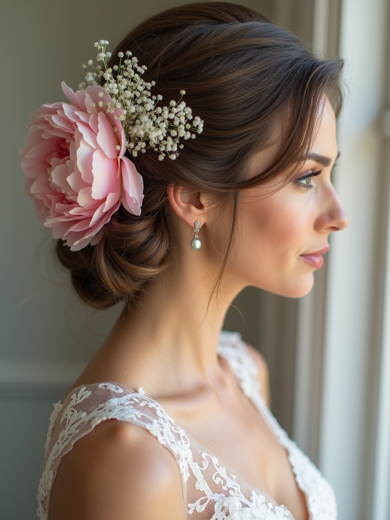 lush peonies enhance updos