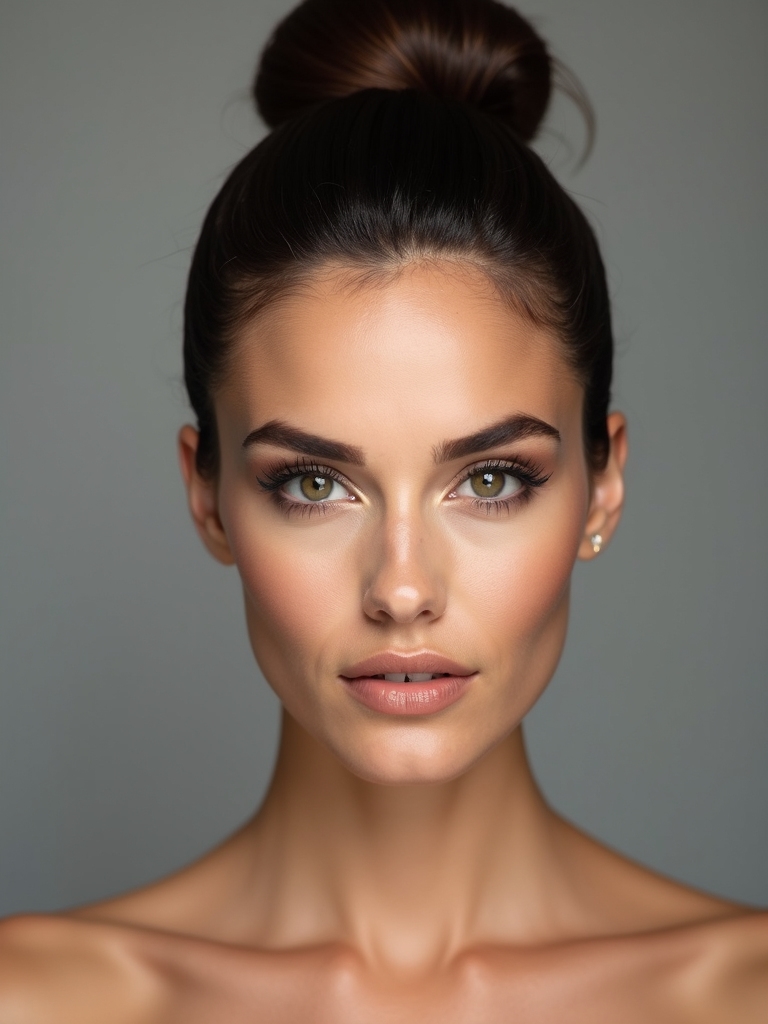 matte finish bun elegance