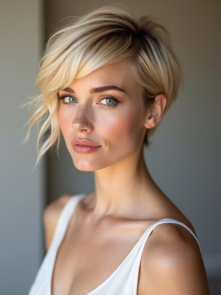 minimalist bridal short hairstyles