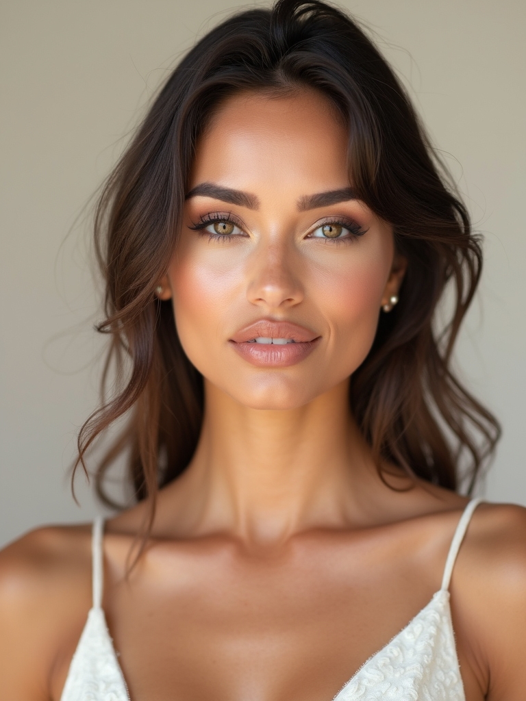 minimalist natural bride beauty