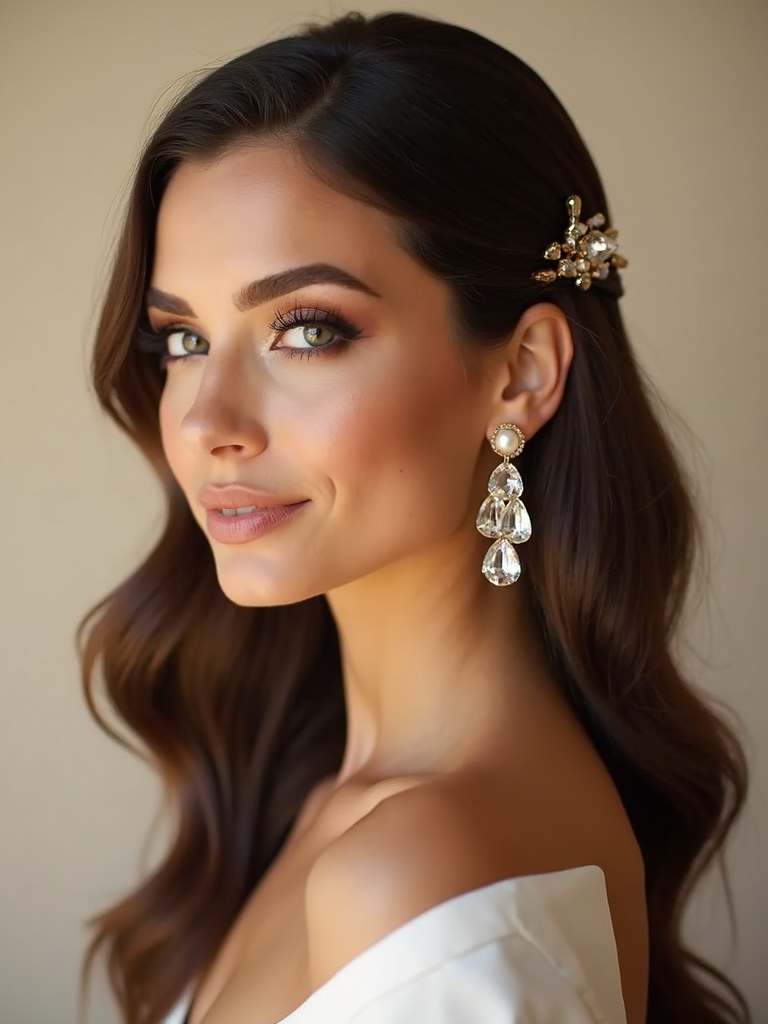 modern geometric bridal accents