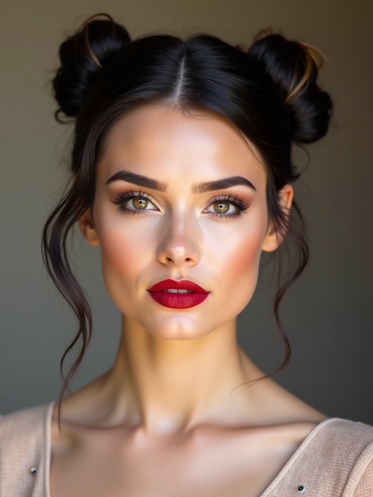 modern playful mini ponytails