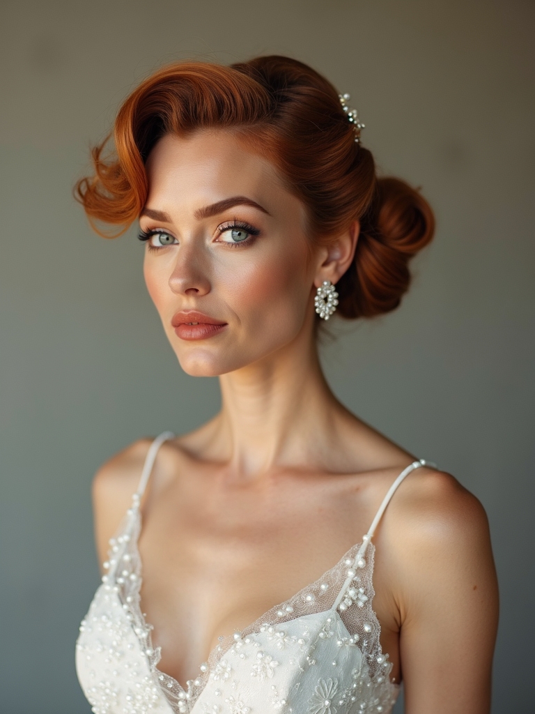 modern vintage victory rolls