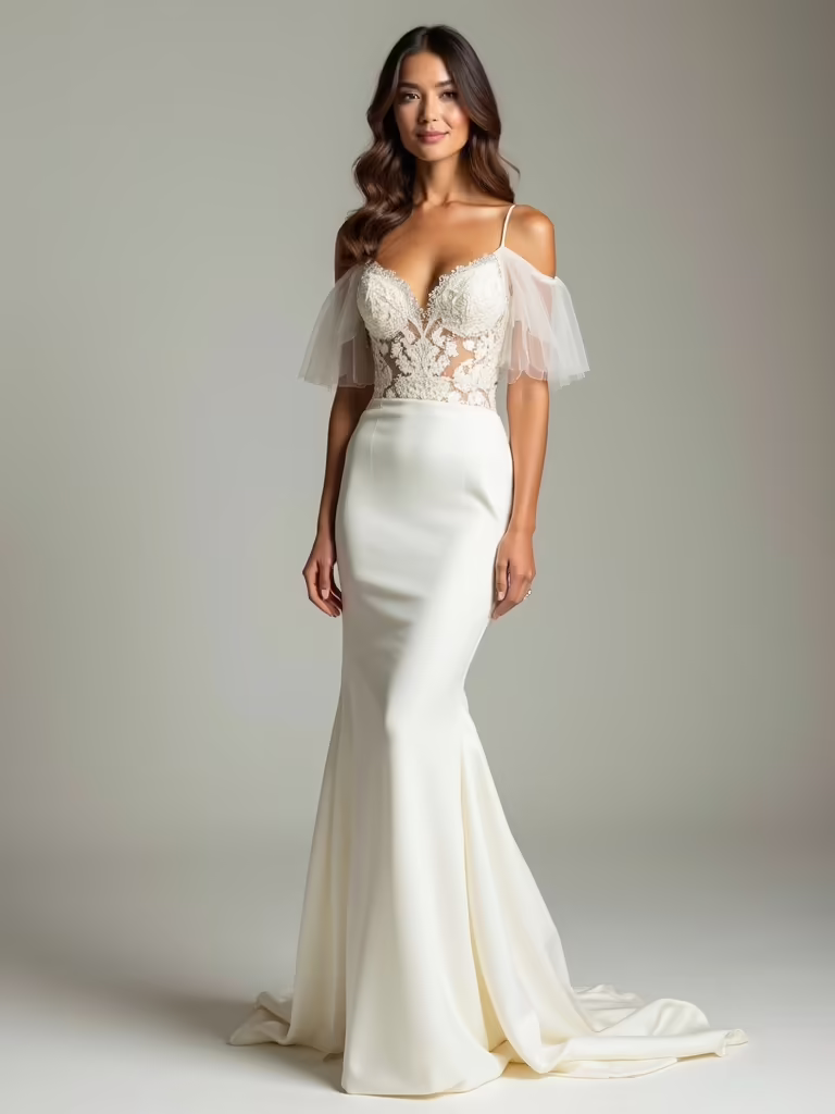 modern wedding dresses with sleeves