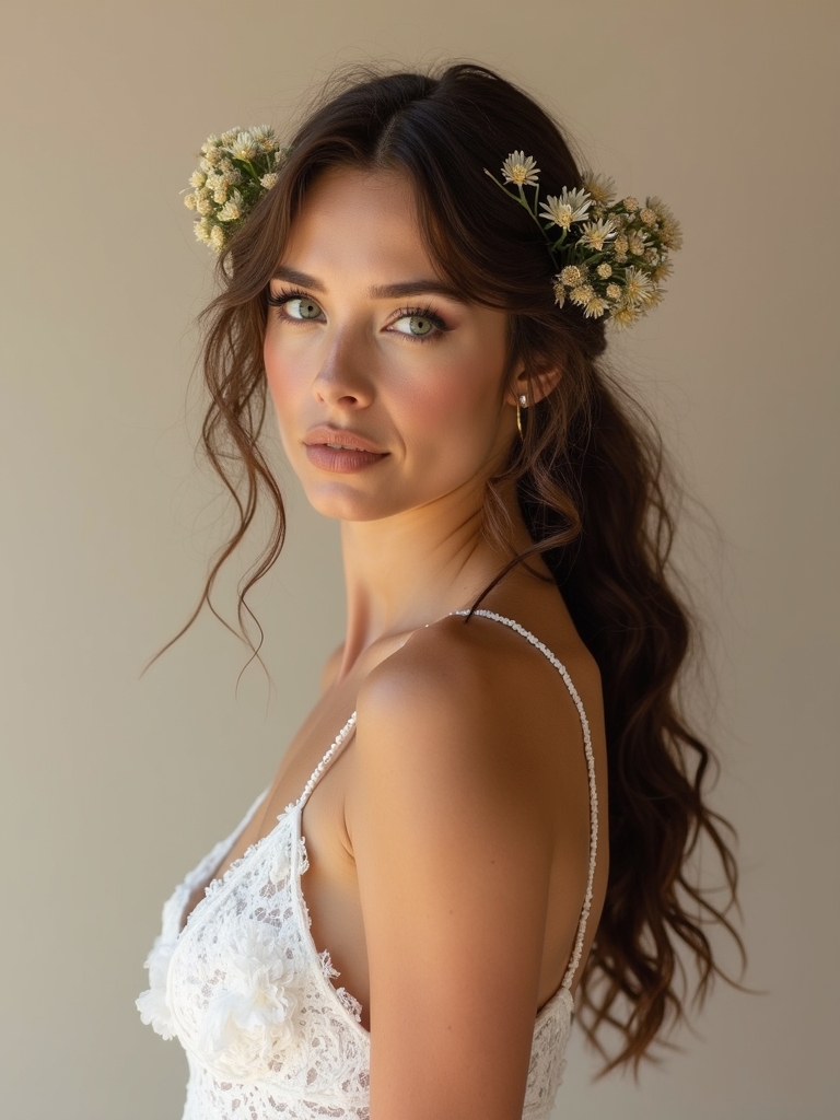 natural boho inspired makeup look