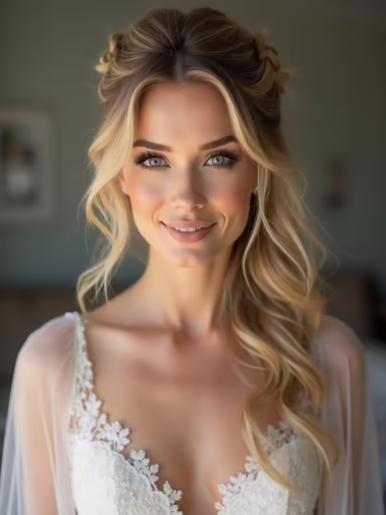 neckline specific half up hairstyles