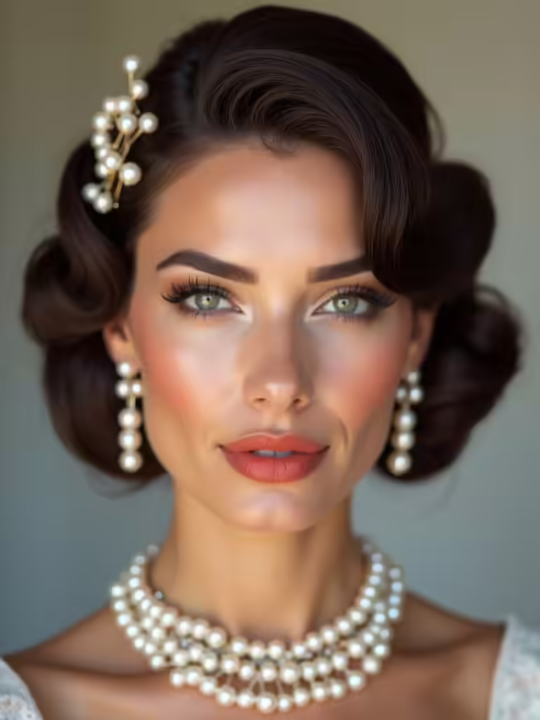 pearl pin chignon styling