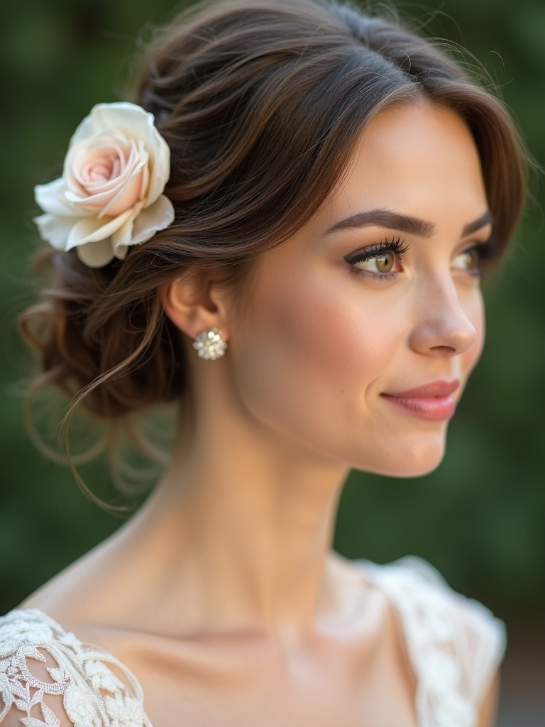 personalized bridesmaid hairstyle accents