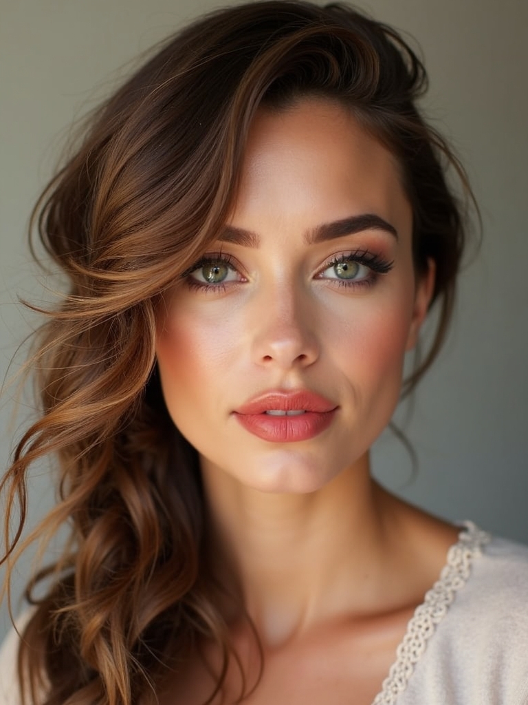 playful romantic side swept braids
